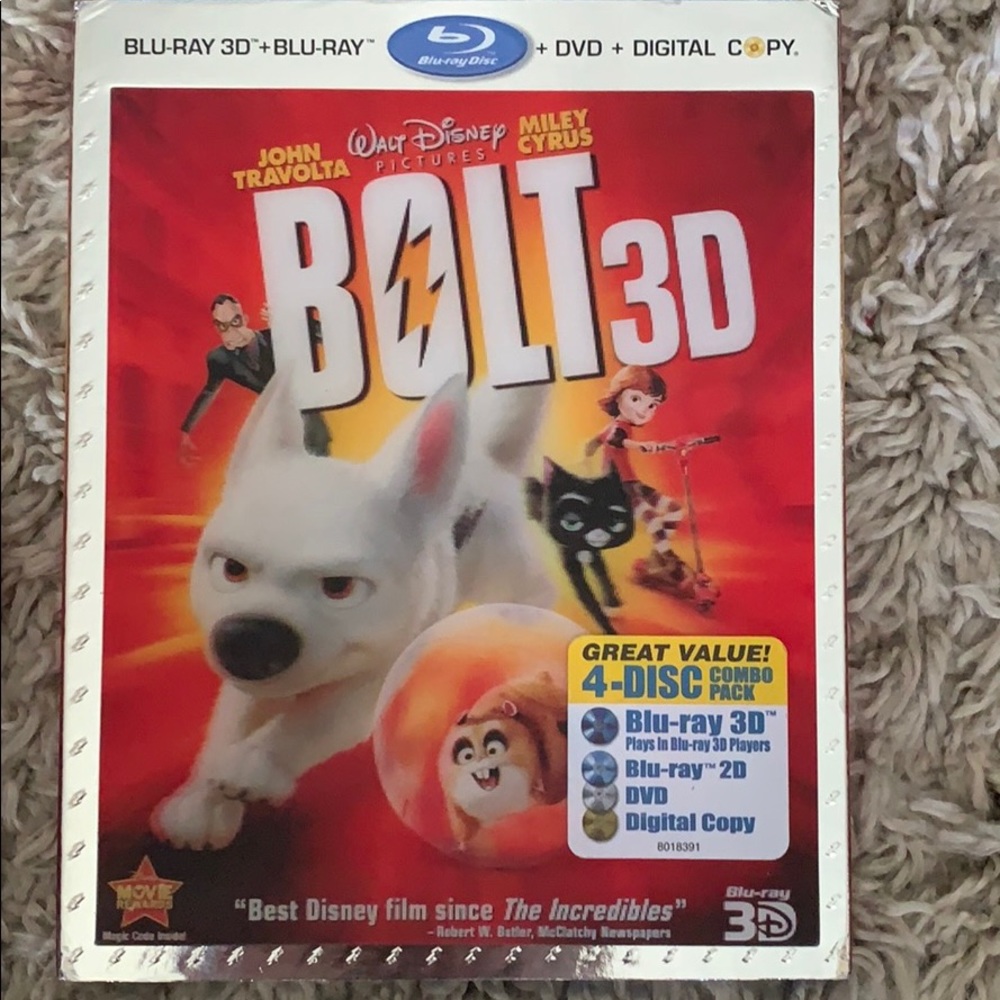 Bolt 3D 4 disc combo pack
